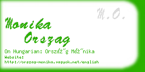 monika orszag business card